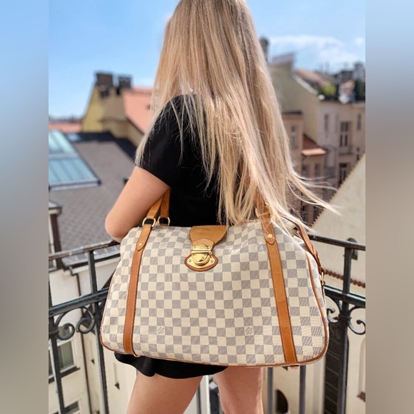 💃AUTHENTIC LOUIS VUITTON DAMIER AZUR STRESA GM BAG VI0160 - Picture 2 of 12